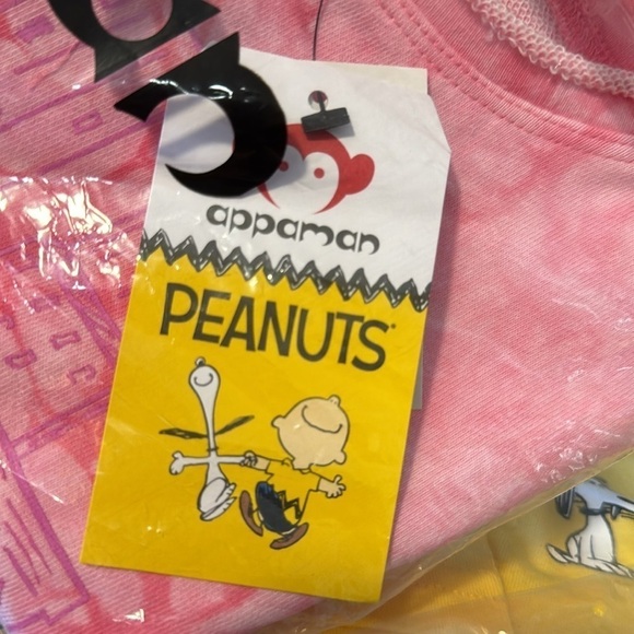 APPAMAN PEANUTS SLOUCHY SWEATSHIRT LIGHT PINK TIE DYE 2 T KIDS GIRLS - Picture 3 of 4
